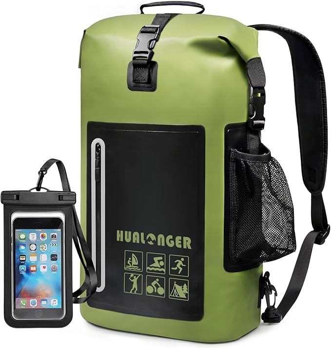 Dry Bag Backpack 20L/30L/40L- Roll Top Closure Bag - Heavy Duty Dry Bags Waterproof - Lightweight Durable Floating Dry Bag with IPX8 Waterproof Phone Case