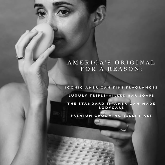 Caswell-Massey Orchid Natural Bar Soap for Women, Moisturizing Body Soap Bar for All Skin Types, Made with Essential Oils & Plant-Based Formula for Soft Skin, 3.5 oz