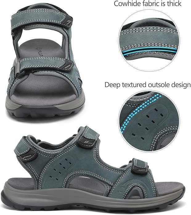 FLARUT Men's Sport Sandals Outdoor Hiking Sandal Open Toe Walking Sandals for Summer Beach Water Shoes