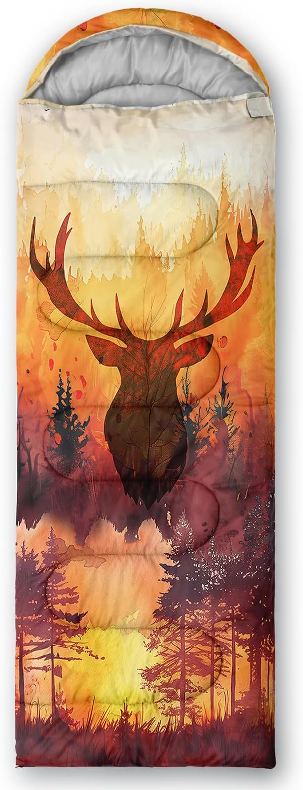 AILONEN Blue Glowing Basketball Sleeping Bag for Kids Boys,Warm and Cool Weather,Lightweight,Waterproof Backpacking,City Theme Ball Sports Sleeping Bag for Camping