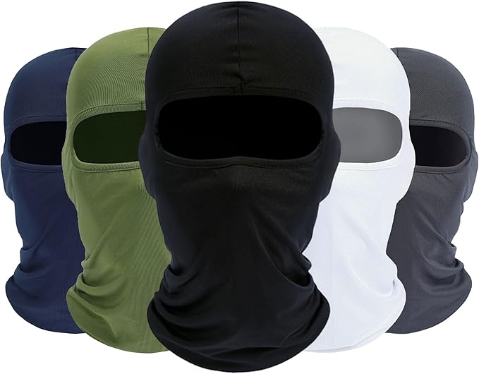 Balaclava Ski Mask, 5 Pack Neck Gaiter Motorcycle Scarf Summer Cooling UV Protector Men/Women
