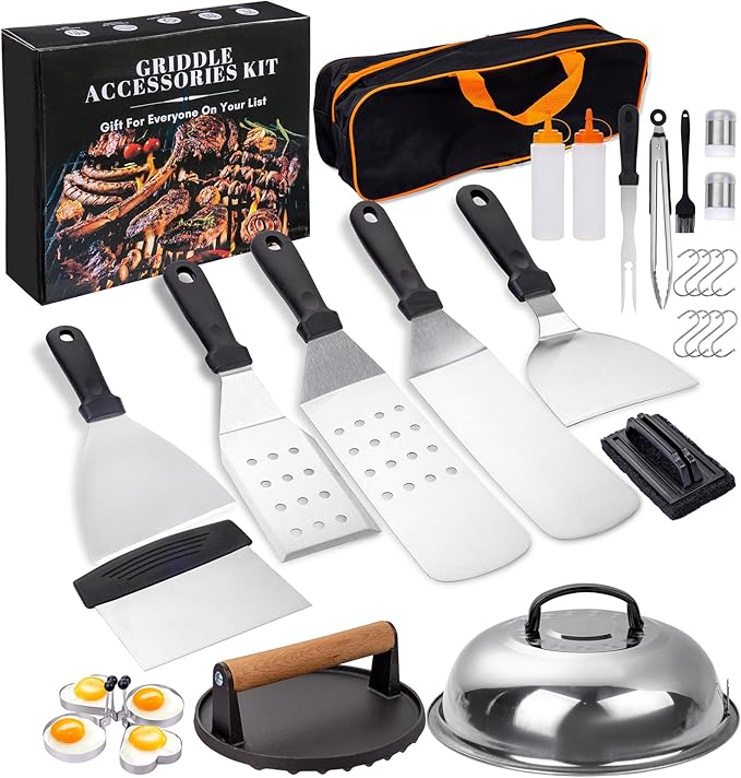 Supernal 29Pcs Blackstone Griddle Accessories,Men, BBQ Accessories,Blackstone Accessories,Camping Accessories,Men Gifts for Birthday,Flat Top Grill Accessories,Griddle Accessories Kit