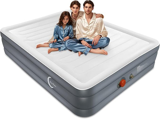 Eclipse Series Twin Air Mattress with USB Rechargeable Built-in Pump, Wireless Inflatable Airbed, Durable Leakproof Design, Portable for Home & Camping