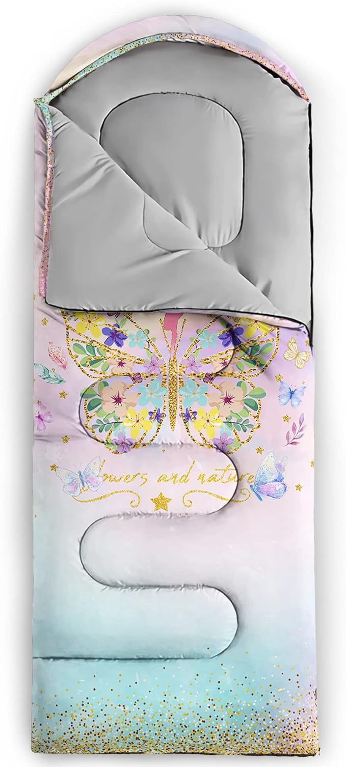 BSNTHO Camping Sleeping Bags,3 Season Warm & Cool Weather,Lightweight,Waterproof Sleeping Bags for Adults & Kids,Traveling,and Outdoors,Camping Gear Equipment