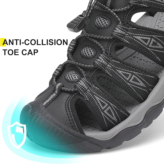 Dannto Women's Sport Hiking Sandals Closed Toe Outdoor Athletic Walking Sandal Lightweight Summer Water Shoes