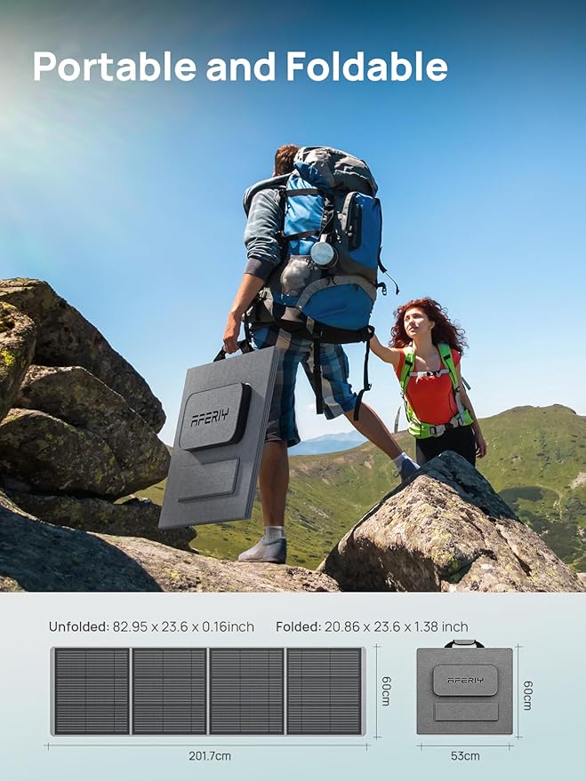 AFERIY Solar Generator P210 with 2pcs 200W Solar Panel | 2400W Portable Power Station 2048Wh | AC Output with 120V,2400W,Solar Generator for Home Use,Outdoor Camping,Power Outage, Camping,Emergencies