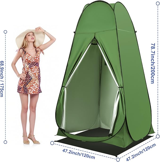 Pop Up Privacy Shower Tent, Outdoor Portable Changing Tent Camping for Camping Beach Toilet Shower Bathroom Changing Room Sun Shelter with Window with Carry Bag