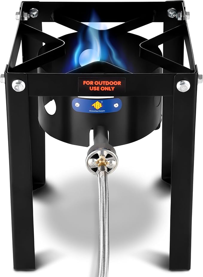 ARC 55,000BTU Propane Burner Camping Stove,Outdoor Gas Stove Burner Cooker for Cooking for Turkey Fry,Homebrewing,Crawfish Boil,and More!