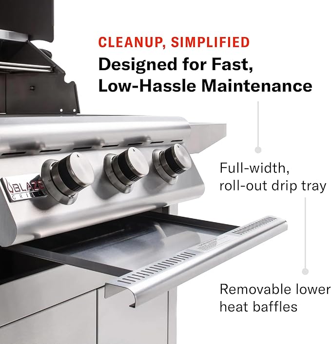 Blaze Outdoor Kitchen Grill | 25- inch Built-in Propane Gas Grill | 3 Burner Barbecue | Premium BBQ | Commercial Grade Grilling Experience | Best in Class Warranty | Prelude LBM BLZ-3LBM-LP