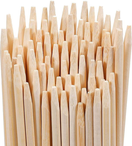 60 PCS Bamboo Marshmallow Roasting Sticks, SMores Skewers, Extra Long 25 Inch Heavy Duty 6mm Thick Wooden SMores Sticks for Open Fire Pits Roaster Barbecue Hot Dog Camping Kebab Sausage Plant Support