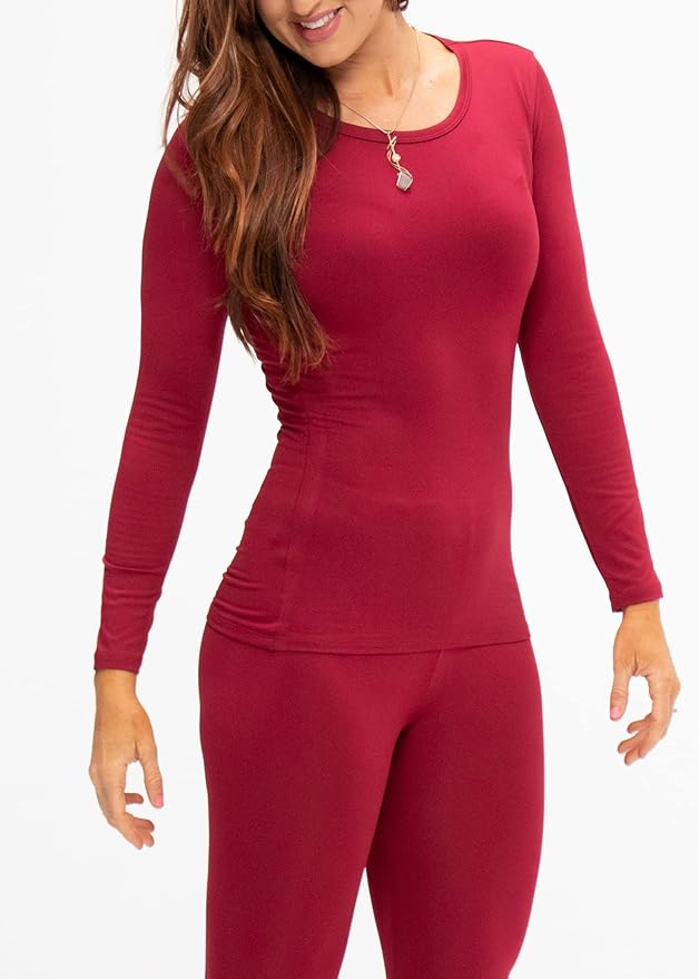 DEVOPS Women's Thermal Underwear Long Johns Top & Bottom Set