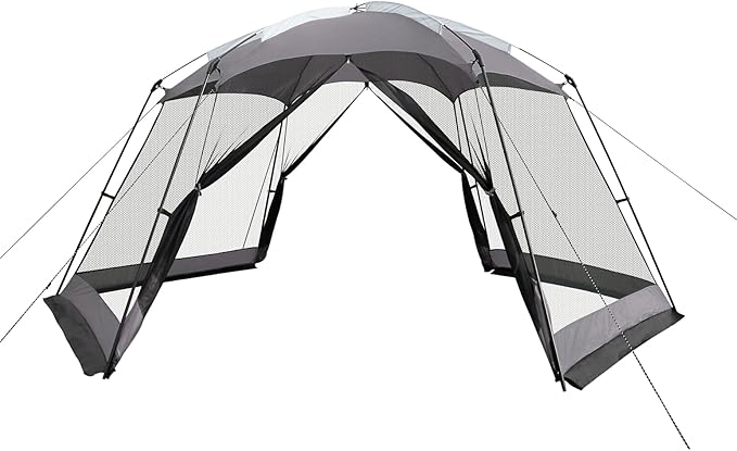Hyper Venture Screen House 15x13 FT Mesh Canopy Tent Camping Gazebo Shelter for 8-10 People Outdoor Party Activities