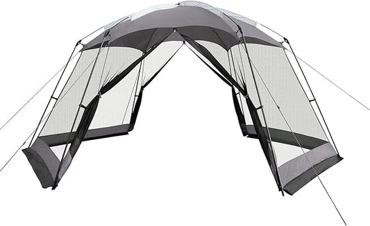 Hyper Venture Screen House 15x13 FT Mesh Canopy Tent Camping Gazebo Shelter for 8-10 People Outdoor Party Activities