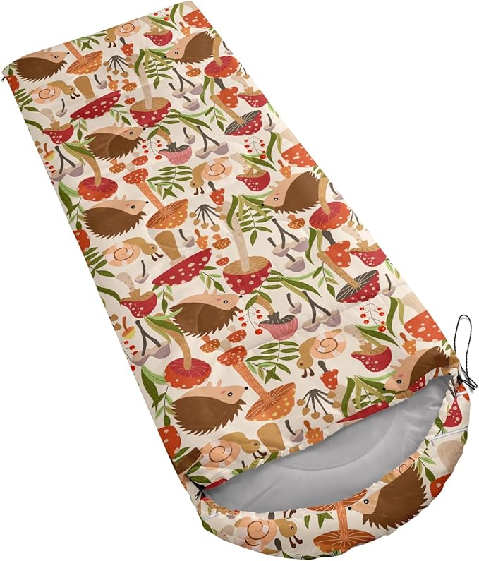 AILONEN Outer Space Astronaut Camping Sleeping Bags,Lightweight & Waterproof,3 Season Warm & Cool Weather,Cartoon Sleeping Bags for Kids,Boys Girls Travelling,Outdoors