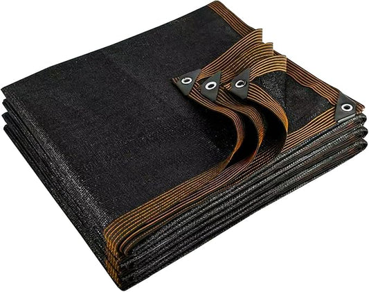 90% Black Shade Cloth, 10x24 FT Mesh Tarp Sun Shade Cloth with Grommets, Sun Protection Sail for Garden Greenhouse Pergola Plants Chicken Coop Patio Outdoor Neting Cover