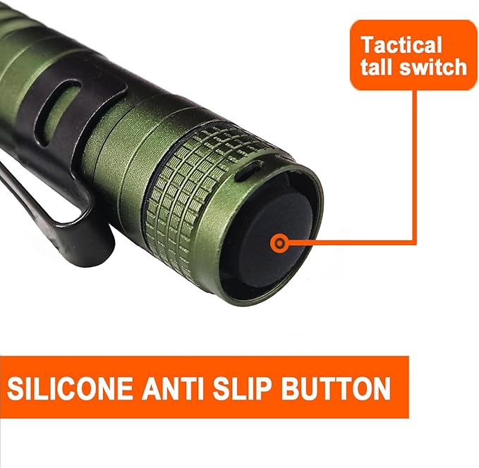 Beieverluck 10 Pack Small Mini LED Flashlight Pocket Flashlight Pen Light Flashlight Tactical Flashlight with Clip Flashlights for Camping Outdoor Emergency Inspection Fathers Gifts for Dad Husband