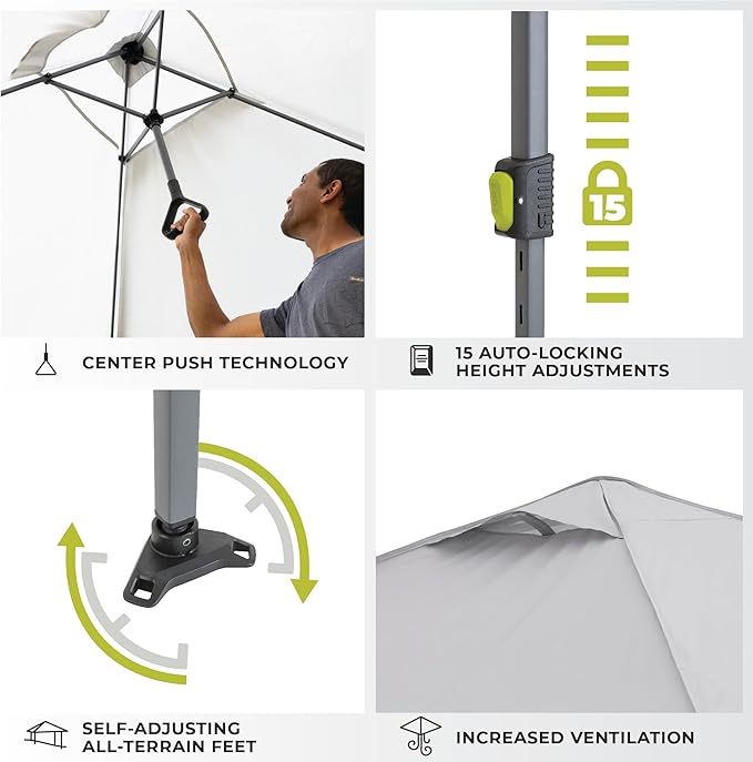 CORE 13 FT x 13 FT Instant Pop Up Canopy Tent | Portable Straight Leg Outdoor Gazebo Shelter with Wheeled Carry Bag | Perfect for Camping, Beach, Picnic, Backyards, BBQ, Tailgate, Patio and Party