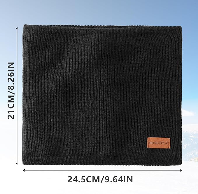 HONGTEYA Neck Gaiters for Men, Winter Neck Warmer Face for Men & Women,Thick Windproof Warm Lined Ski Mask