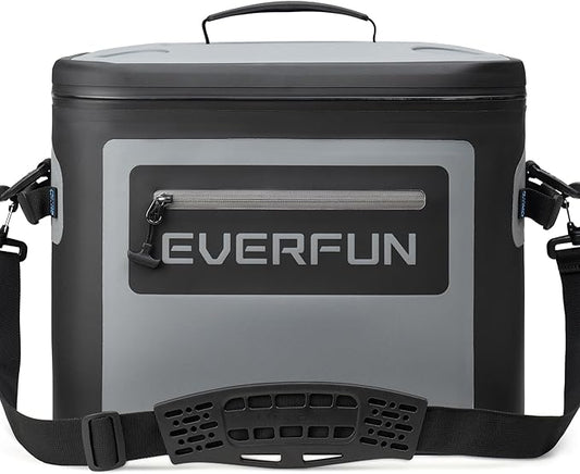 EVERFUN Soft Cooler 30 Can, Portable Insulated Small Cooling Lunch Box for Men and Women, Leakproof Ice Chest Bag for Travel, Beach, Camping, Beverage, Boating, Fishing, Tailgating, Work and Picnic