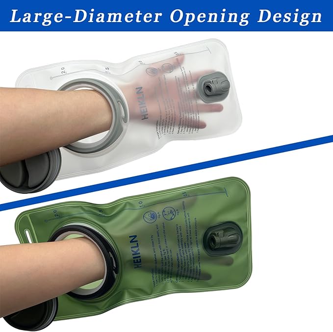 Hydration Bladder 1.5L-2L-3L,Leak Proof Water Reservoir, BPA Free Military Water Storage Bladder Bag Hydration Pack Replacement Easy Clean for Bicycling Hiking Camping Hunting Running
