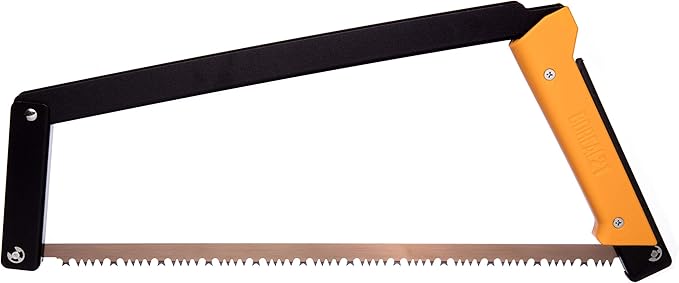 AGAWA - BOREAL21 Tripper KIT - 21 inch Folding Bow Saw, Rugged Cordura Sheath, Additional Aggressive Blade (Black Frame - Yellow Handle)