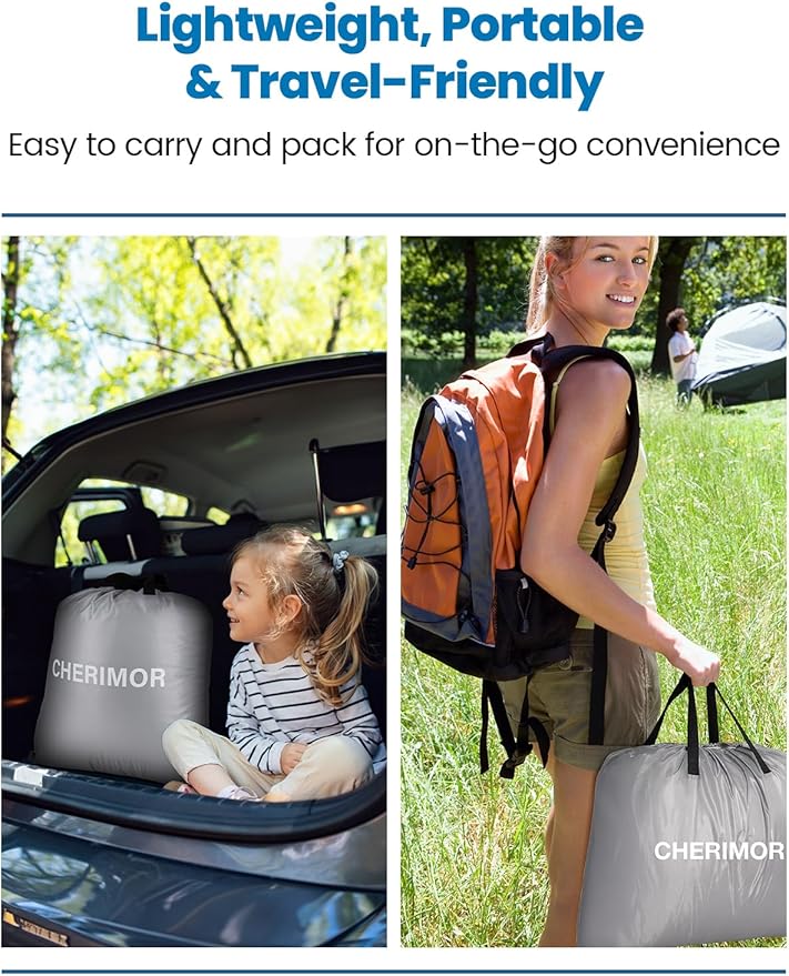 Twin XL Air Mattress with Built-in Pump, 18" Raised Comfort, 80“ Length, 48Hr Leak-Proof Test, Upgraded Honeycomb Pillar Design, Supports 500 lbs, 2-Min Inflation for Home, Guests & Camping