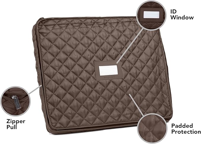Covermates Keepsakes - Serveware Storage - Padded Protection - ID Window - Stain Resistant - Machine Washable - China Storage, Bronze
