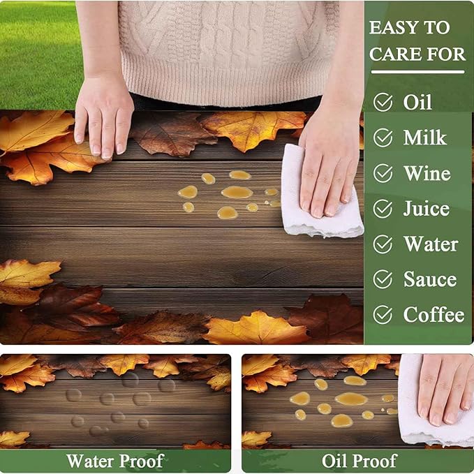 CAPSCEOLL Elastic Picnic Table Cover with Bench Covers 5Ft Waterproof Fitted Picnic Table Cover Cloths for Outdoors Camping Tablecloth with Drawstring Bag, 60X30in, Brown Wood