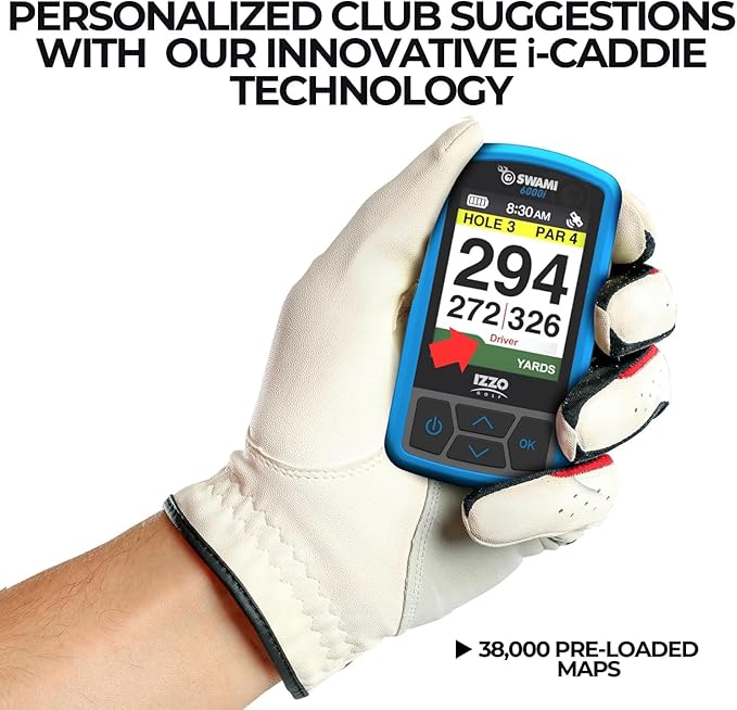 Izzo Swami 6000 Handheld Golf GPS Water-Resistant Color Display with 38,000 Course Maps & Scorekeeper