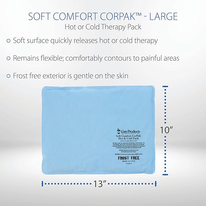 Core Products Soft Comfort CorPak, No Frost Hot and Cold Therapy Pack - 10" x 13", Made in The USA