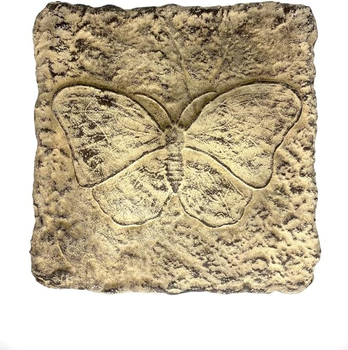 Butterfly Stepping Stone (Multi Choice Stain Colors)- 2in Tall- 12in Square (Desert Sand Brown)