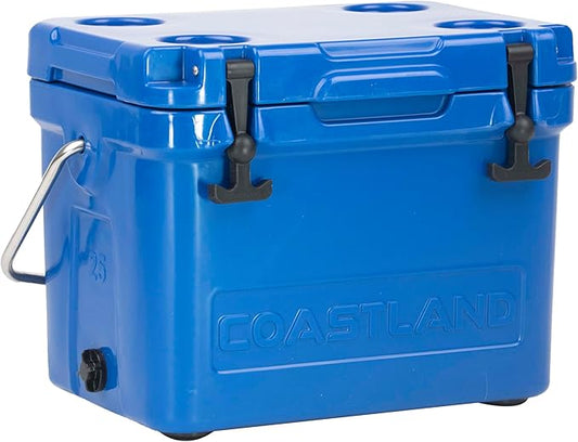 Coastland Bay Series Cooler Premium Everyday Use Insulated Rotomolded Cooler, Small Ice Chest for Tight Spaces, Soccer Games, & Tailgates