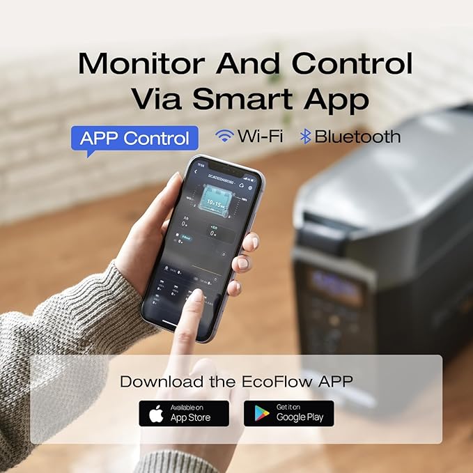 EF ECOFLOW 7.2kWh Portable Power Station: DELTA Pro with Extra Battery, 120V Lifepo4 Battery Backup with Expandable Capacity, Solar Generator for Home Use, Power Outage, Camping, RV, Emergencies