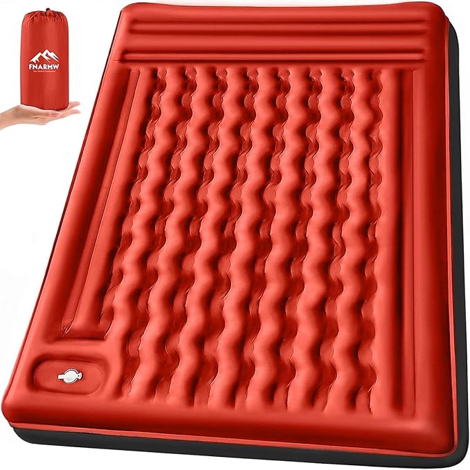 Camping Sleeping Pad, Extra Thick 5 Inch Camping Mat with Pillow Built-in Foot Pump Inflatable Sleeping Pads Compact for Camping Backpacking Hiking Traveling Tent