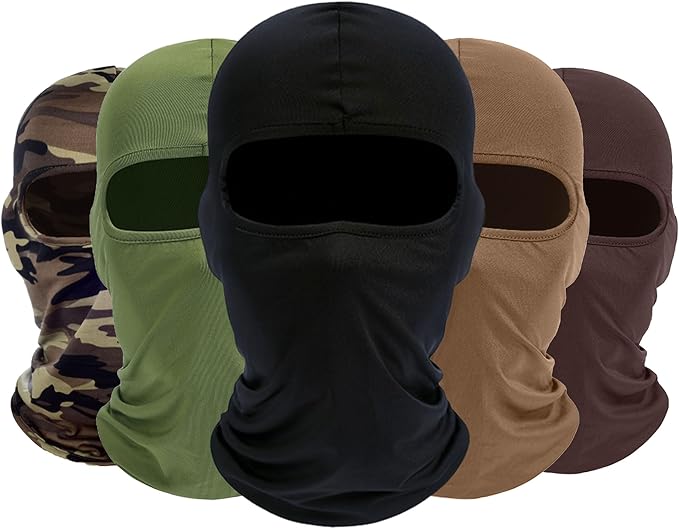 Balaclava Ski Mask, 5 Pack Neck Gaiter Motorcycle Scarf Summer Cooling UV Protector Men/Women
