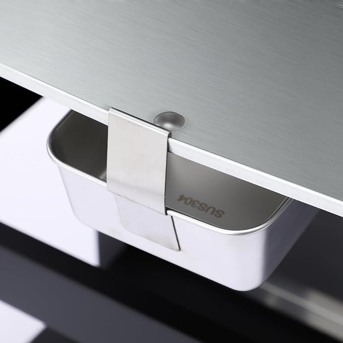 3-Burner Portable Propane Gas Grill with Stainless Steel Plancha Griddle - 25650 BTU Outdoor BBQ Grill with Foldable Side Shelves, Enamel Cooking Grids & Tool Hanging Basket