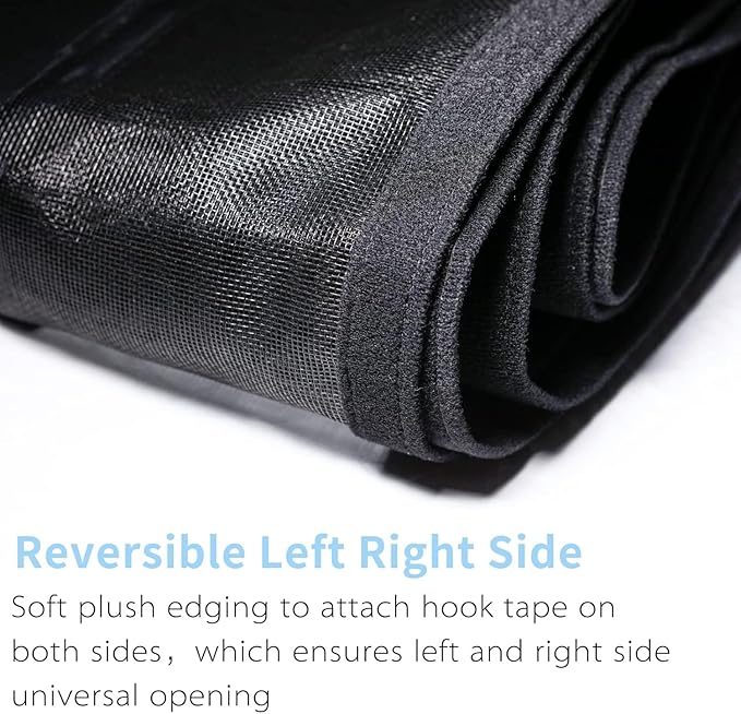 Fiberglass Magnetic Screen Door, Sunmoxia Reversible Left Right Side Opening Heavy Duty Reinforced Mesh Auto-Closing Door Curtain, Fits Doors up to 36" x 82"