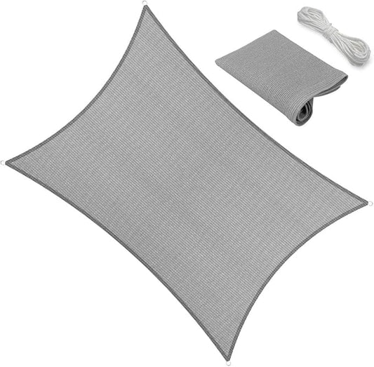 5' x 23' Grey Outdoor Sun Shade Sail Canopy ??UV Resistant Permeable Awning Fabric for Patio, Garden, Backyard, Pergola, Carport, Lawn Shelter Cover