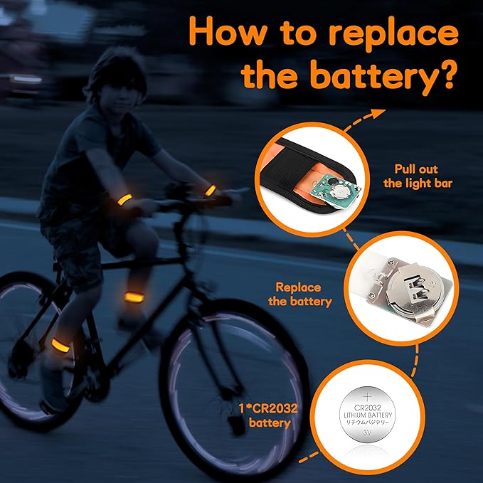 6 PCS LED Reflective Gear, LED Wristbands, LED Light Up Wristbands for Walking, Running, Jogging, Concerts, Sports, Camping, Sporting Events, Party, Rave Accessories