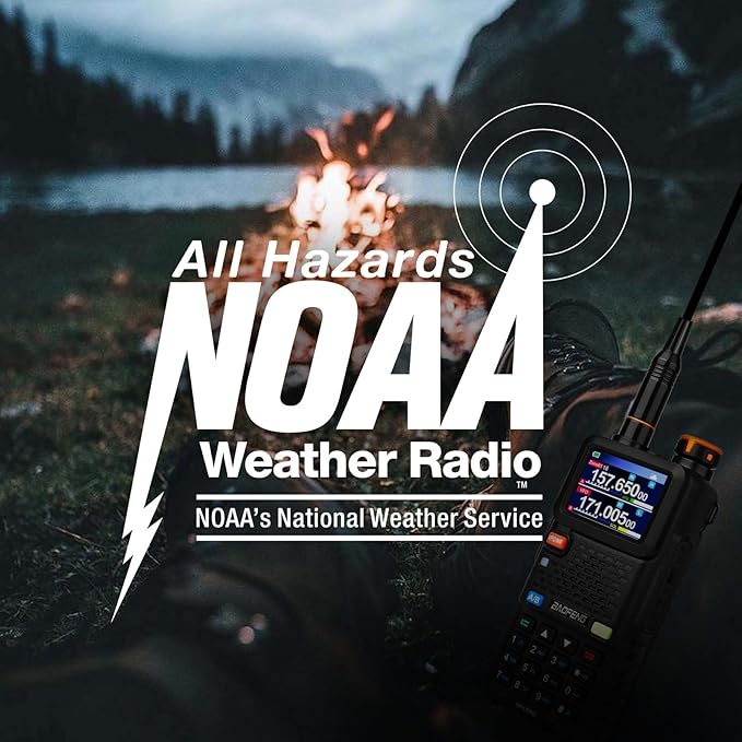 BAOFENG 5RH PRO GPS 10W Tri Band Ham Radio Long Range Handheld Two Way Radio,640CH,NOAA Weather Receiver,Walkie Talkies with Earpiece,USB-C Rechargeable 2500mAh Battery,Upgrade of baofeng 5RM,2 Pack