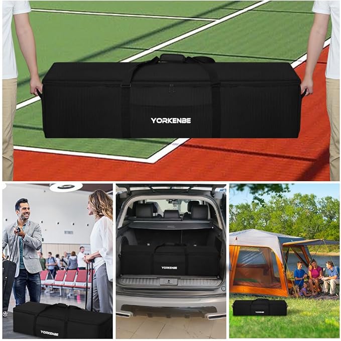 106L 45" Heavy Duty Extra Large Duffel Bag, Water Resistant Sports Equipment Bag with Upgrade Zipper, Tent Storage Replacement with Large Mouth and Padded Handles