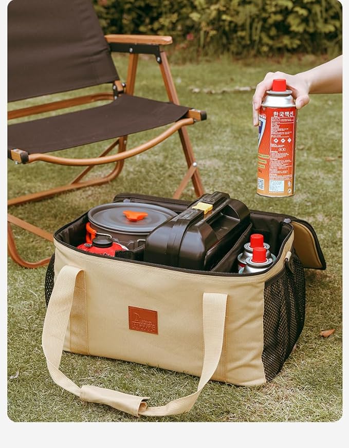 Camping Cookware Storage Bag, Camping Cooking Utensils Organizer, Camping Storage Handbag, Barbecue Tool Storage Bag, Cookware Utensils Kit Travel Hanging Bag Outdoor Equipment Carry Bag