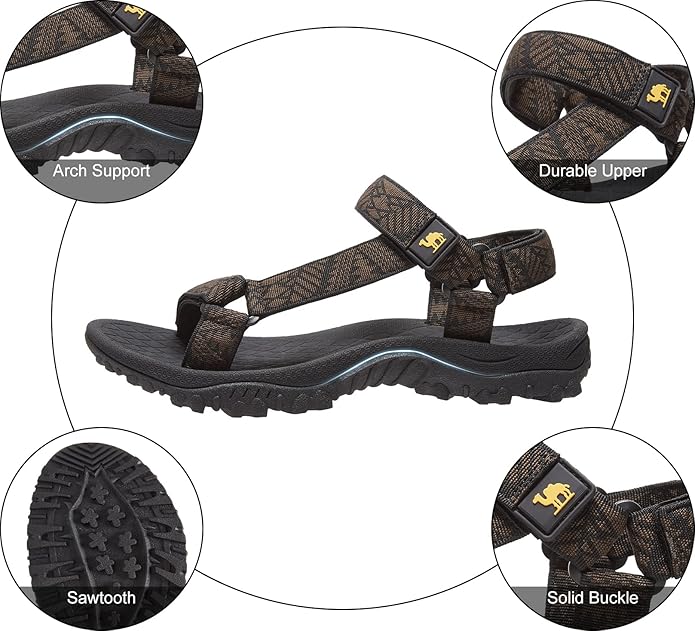 CAMEL CROWN Hiking Sport Sandals for Men Anti-skidding Water Sandals Comfortable Athletic Sandals for Outdoor Wading Beach