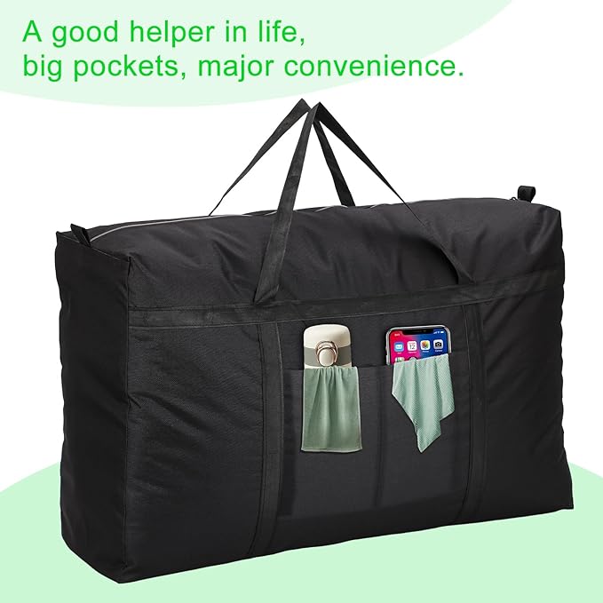 127L-34 Gallon Multipurpose Extra Large Storage Bags,Heavy Duty Moving Bags,Totes Moving Boxes Supplies for College,Christmas Tree Bag,Duffle Bags for Travel for Space Saving Moving Storage