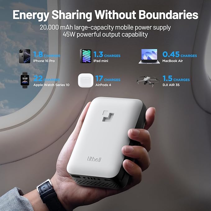 Litheli 288 Series Portable Power Station 287Wh, Lithium Battery Solar Generator（2 x 74Wh Battery Pack Shipped Separately), 300W AC Outlet, 0-95% in 50Min, Power Bank for Outdoor Emergency RV Van