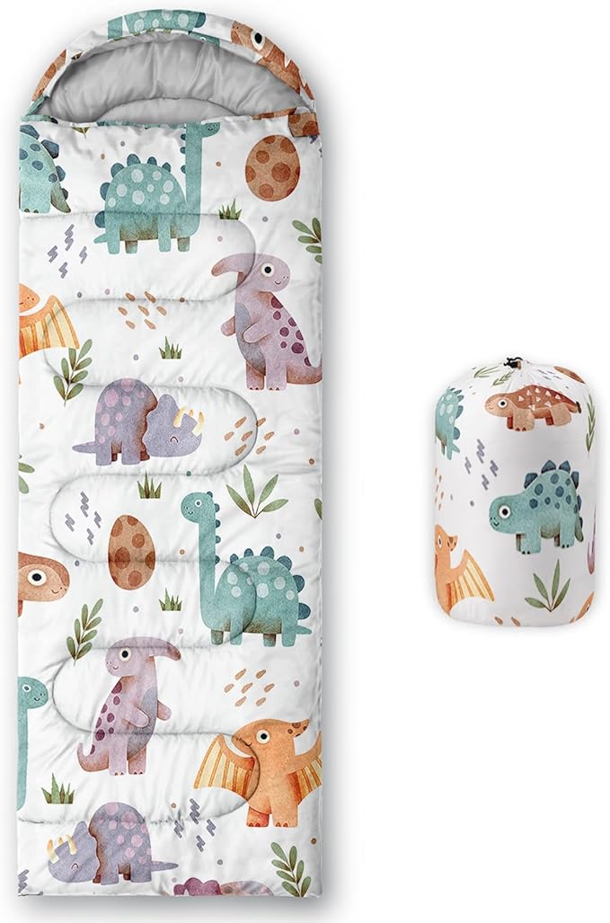 AILONEN Blue Glowing Basketball Sleeping Bag for Kids Boys,Warm and Cool Weather,Lightweight,Waterproof Backpacking,City Theme Ball Sports Sleeping Bag for Camping