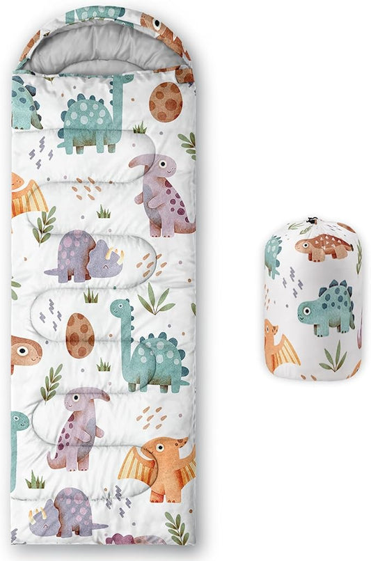 AILONEN Blue Glowing Basketball Sleeping Bag for Kids Boys,Warm and Cool Weather,Lightweight,Waterproof Backpacking,City Theme Ball Sports Sleeping Bag for Camping