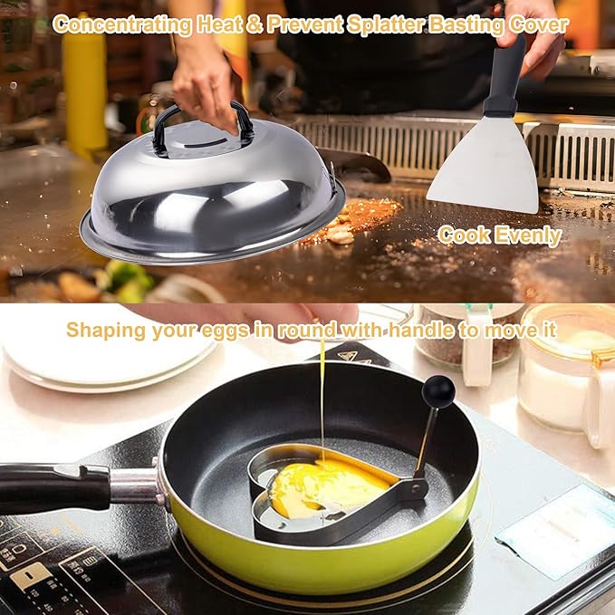 Supernal 29Pcs Blackstone Griddle Accessories,Men, BBQ Accessories,Blackstone Accessories,Camping Accessories,Men Gifts for Birthday,Flat Top Grill Accessories,Griddle Accessories Kit