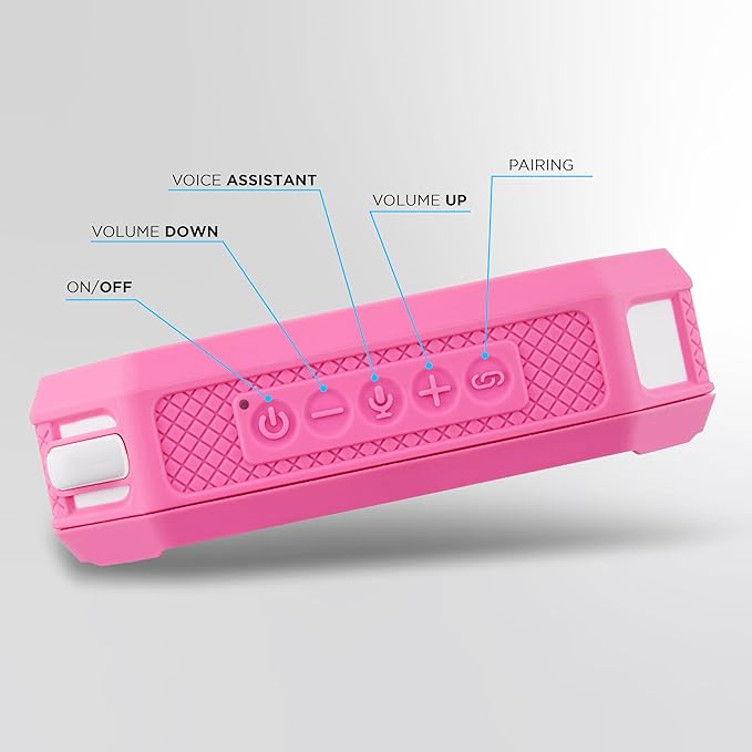 Altec Lansing Portable Bluetooth Speaker HYDRAMINI 2.0, IP67 Waterproof, Portable Speaker, 12h Playtime, Wireless Pairing, USB-C Quick Charge, Magnetic Bluetooth, Voice Assistant Integration