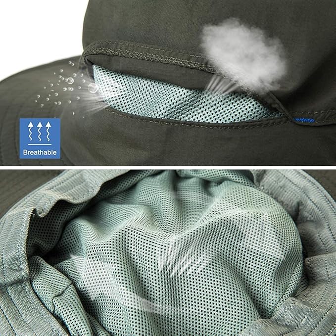 Comhats Net Nylon Mesh Veil Bucket Hats for Men Sun UV Protection Fishing/Gardening/Boating Outdoor